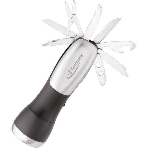 10-in-1 Laser engraved Logo Multi-Tool Promo Flashlight