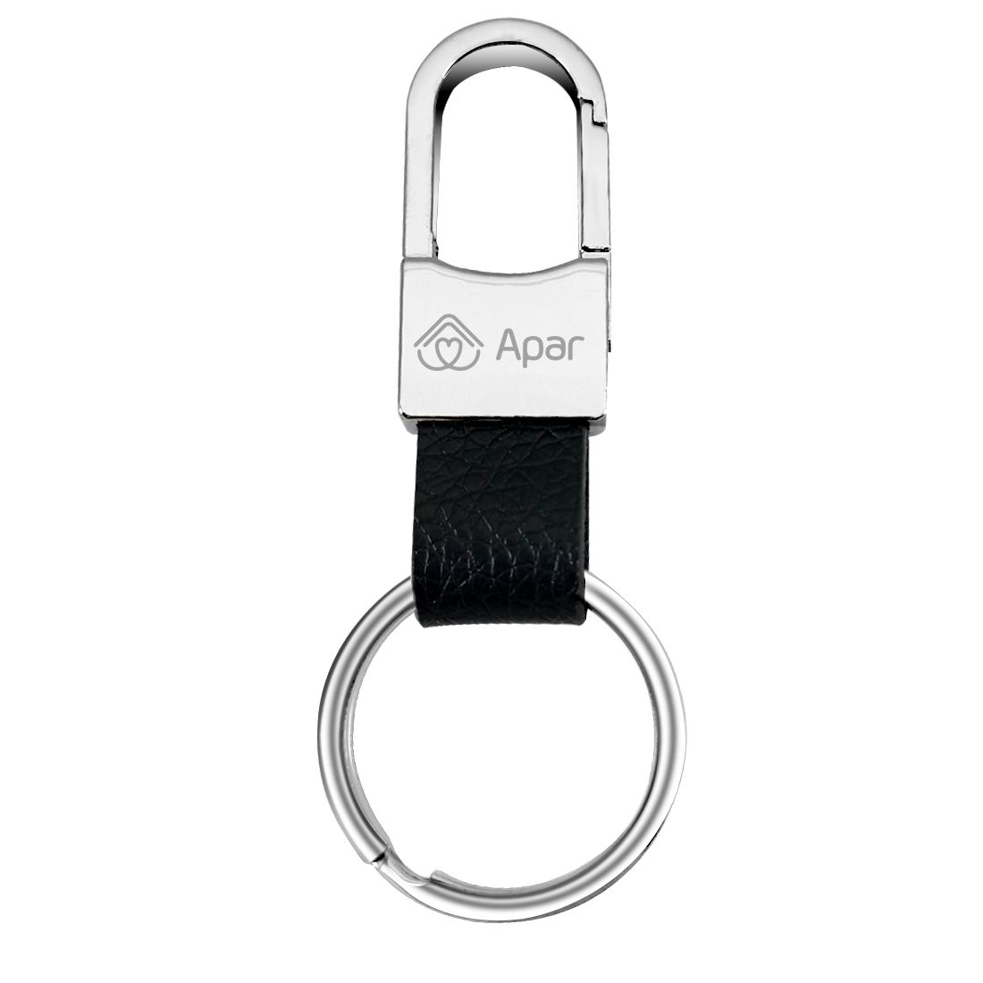 Metal Leatherette Custom Carabiner Key Chain