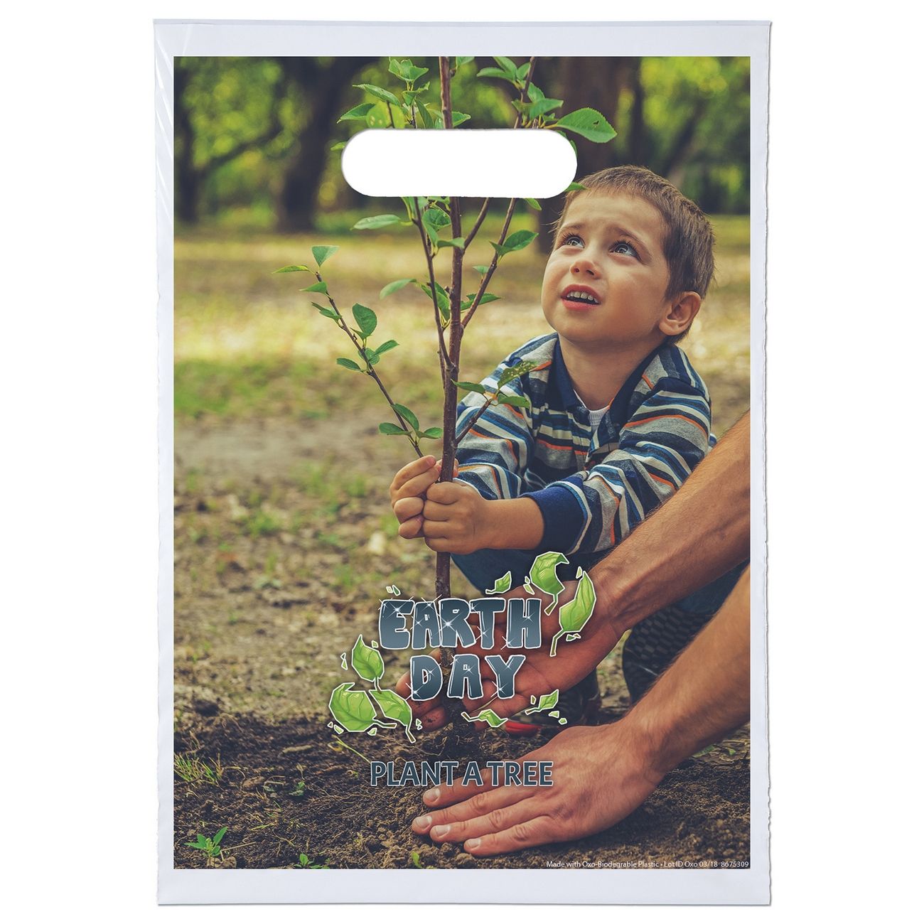 Full Color Biodegradable Custom Plastic Bag - 9"w x 13"h