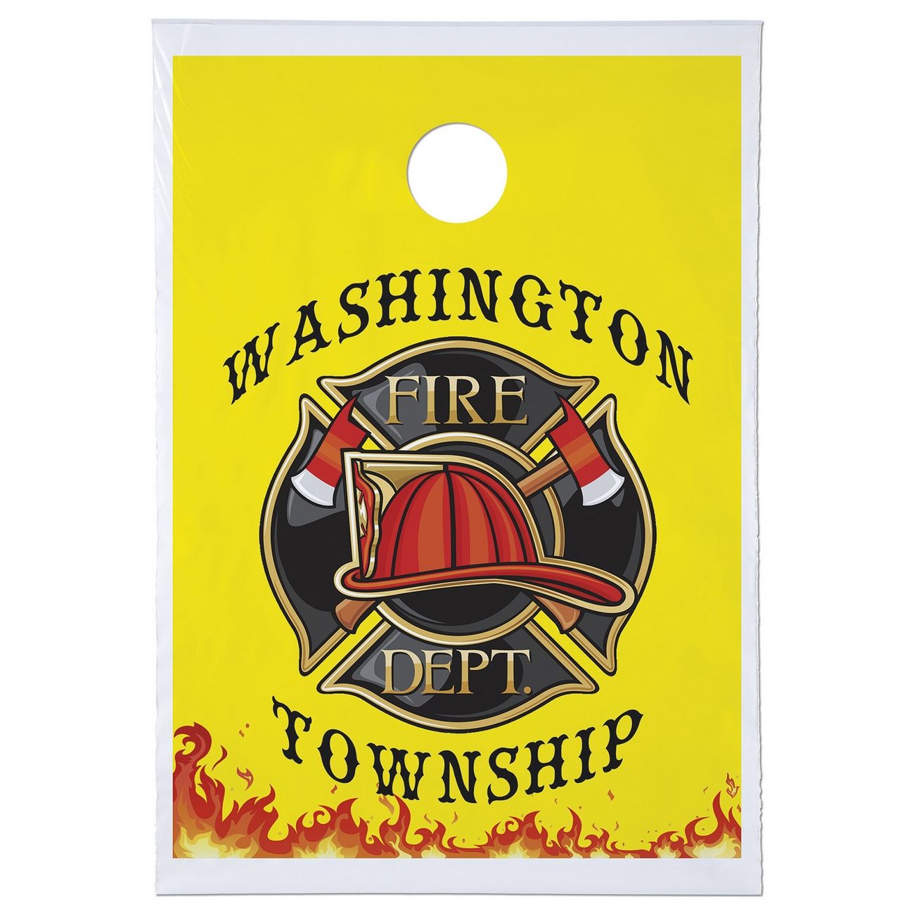 Full Color Digital Doorknob Custom Plastic Bag - 9"w x 13"h