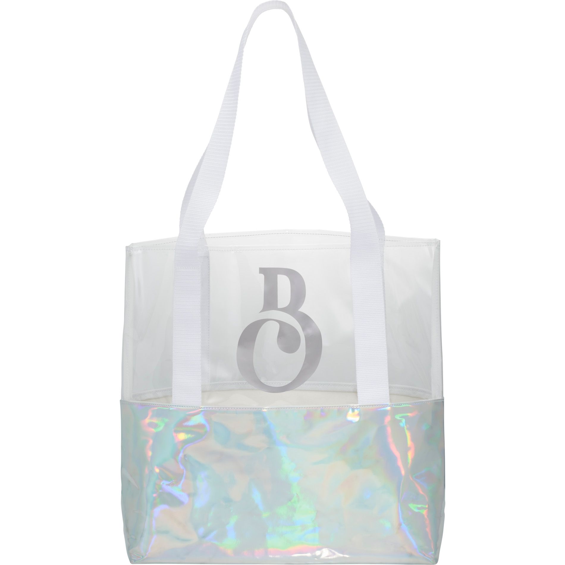 Custom Holographic Boat Style Tote - 15"w x 15.75"h x 5"d