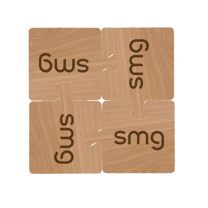 Custom 4-Piece Wood Beer Puzzle  Coaster Set