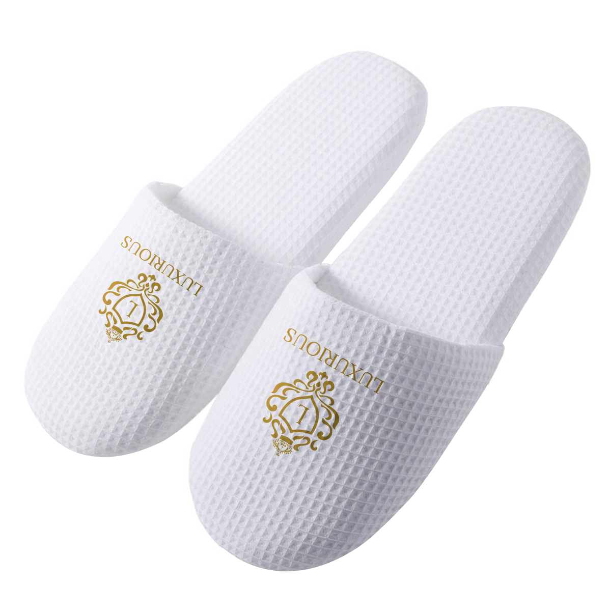 Custom Premium Closed Toe Waffle Slipper - Adult