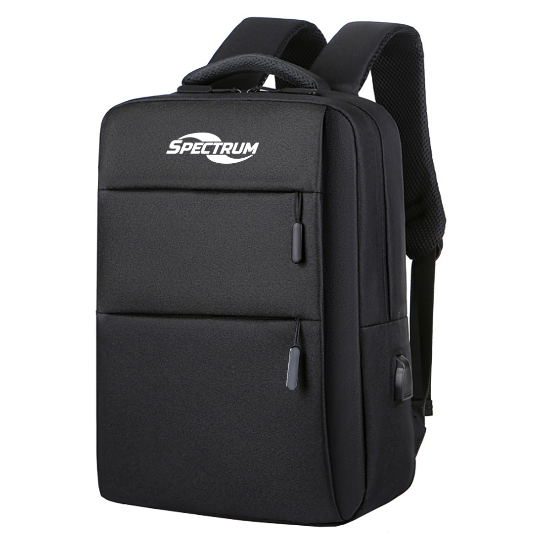 Custom Durable Laptop Backpack w/ USB Charging Port - 15.6"