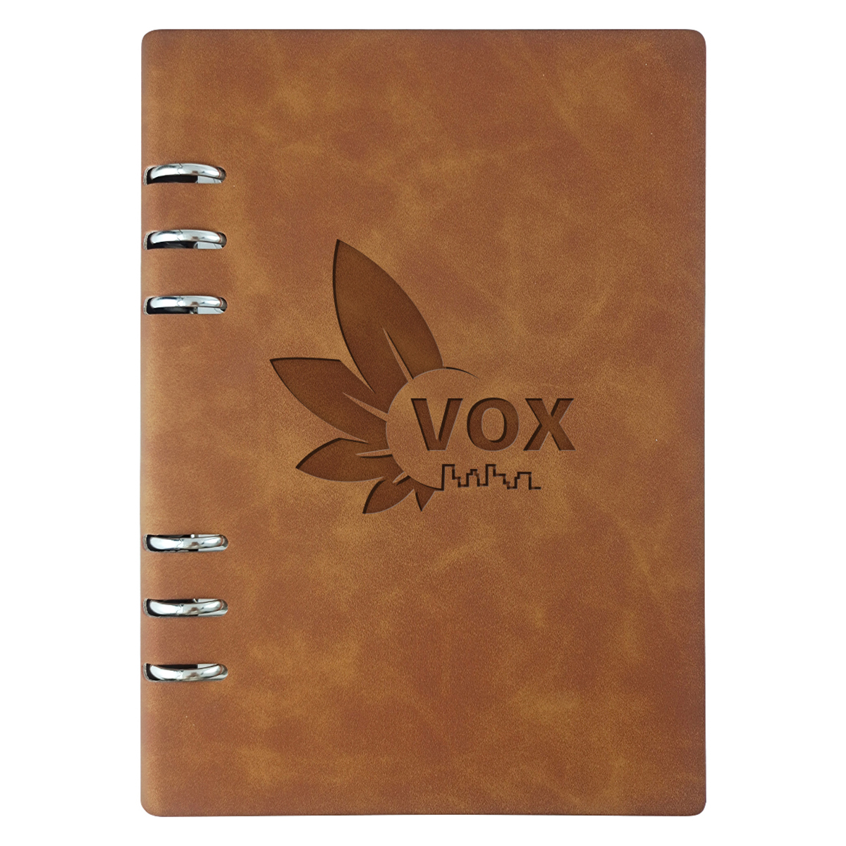 Custom PU Leather Binder Notebook - 6.5"w x 9"h