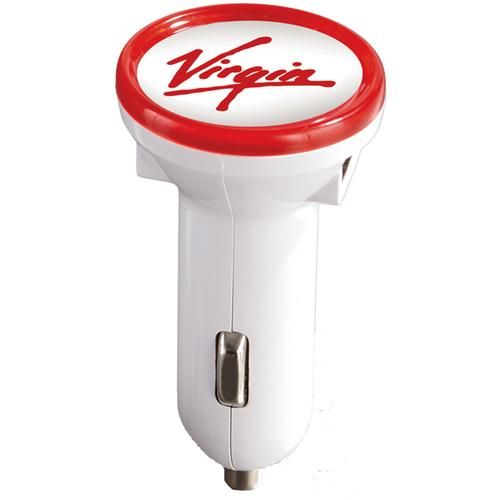 Full Color Promotional Car Charger Custom Cell Phone Charger - Round