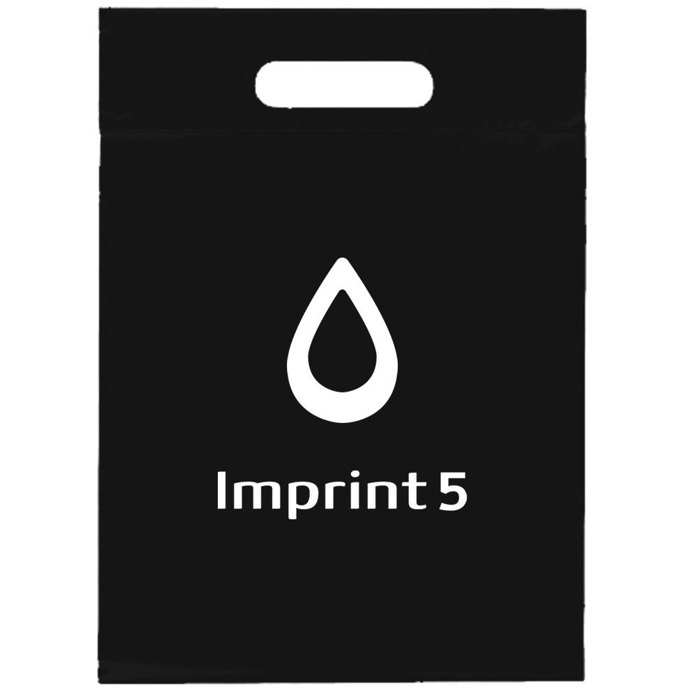 Promotional Plastic Die Cut Handle Merchandise Grab Bag - 10"W X 14"H