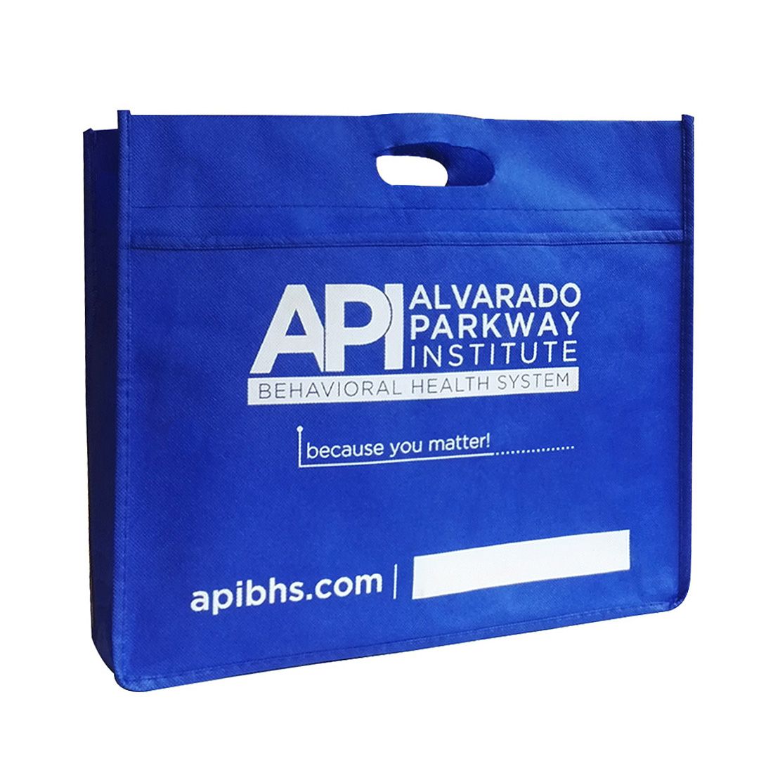 Custom Die Cut Handle Non-Woven Totes - 14"w x 12"h x 3"d