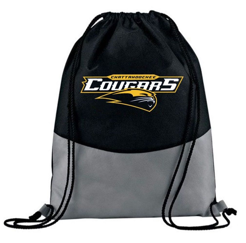 Custom PolyPro Non-Woven Drawstring Logo Backpack - 13.5"w x 17.5"h