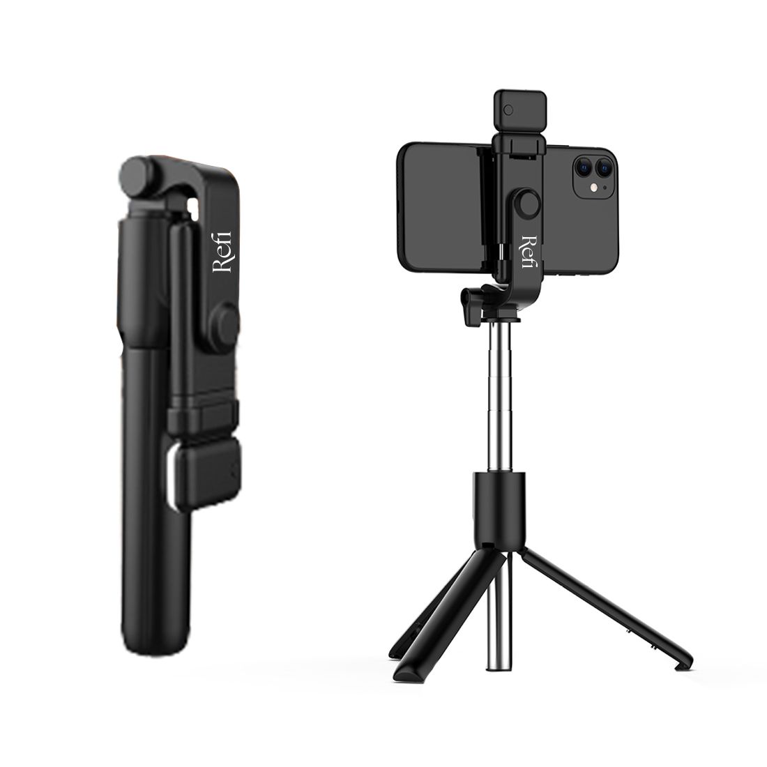 Custom Compact Selfie Stick w/ Selfie Ring Light