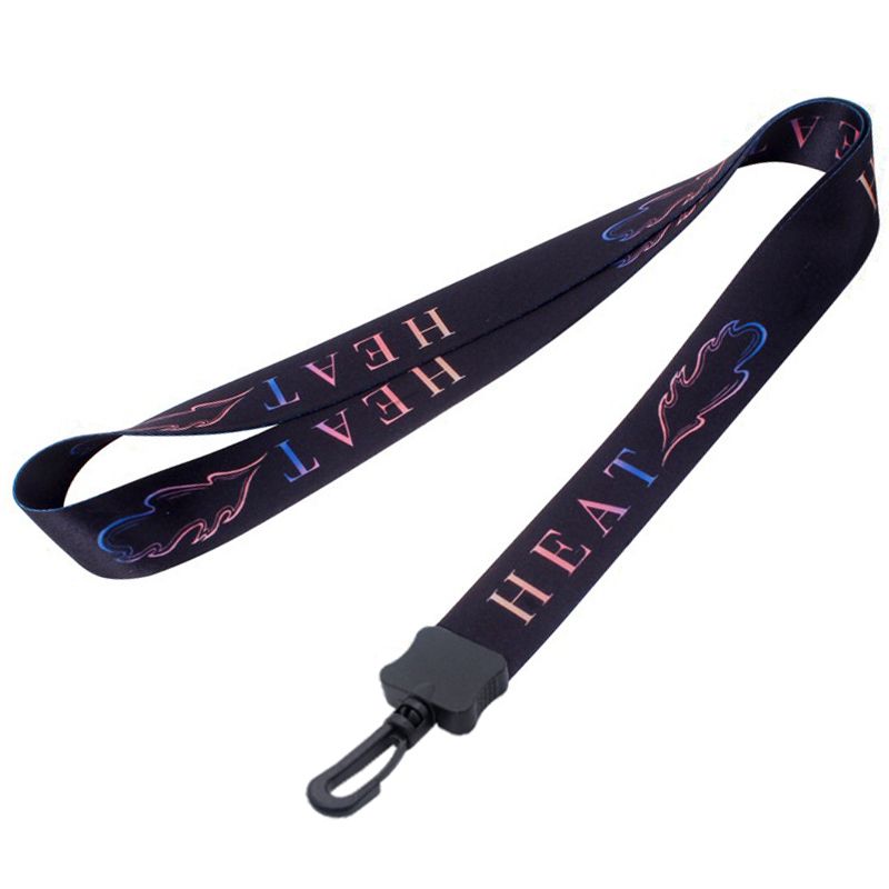 Full Color Custom Polyester Lanyard w/ Plastic Attachment