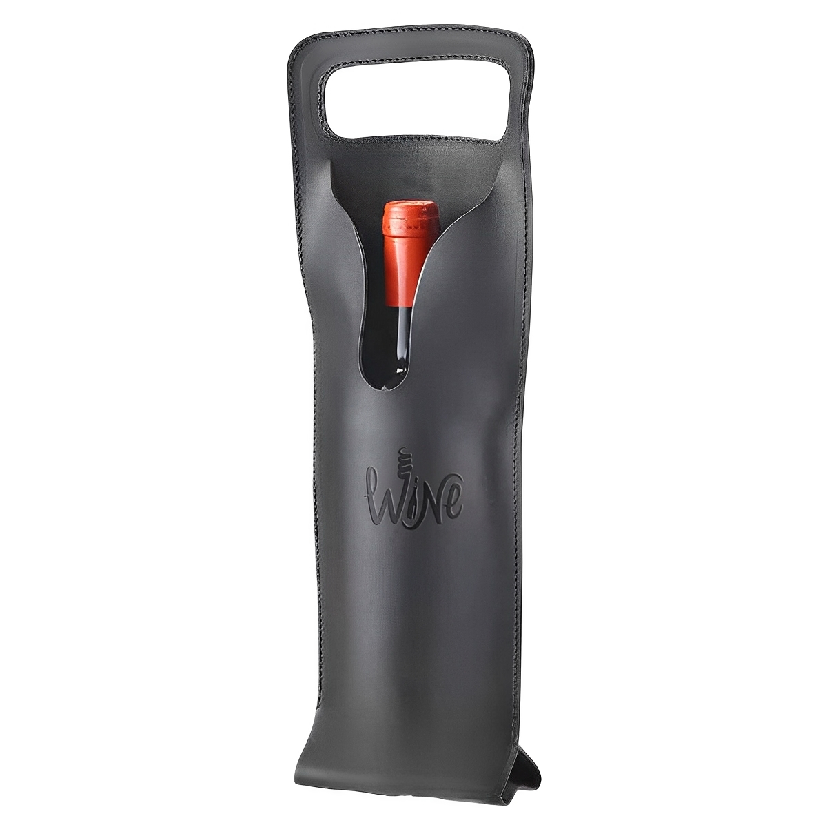 Custom Reusable Leatherette Wine Tote Bag