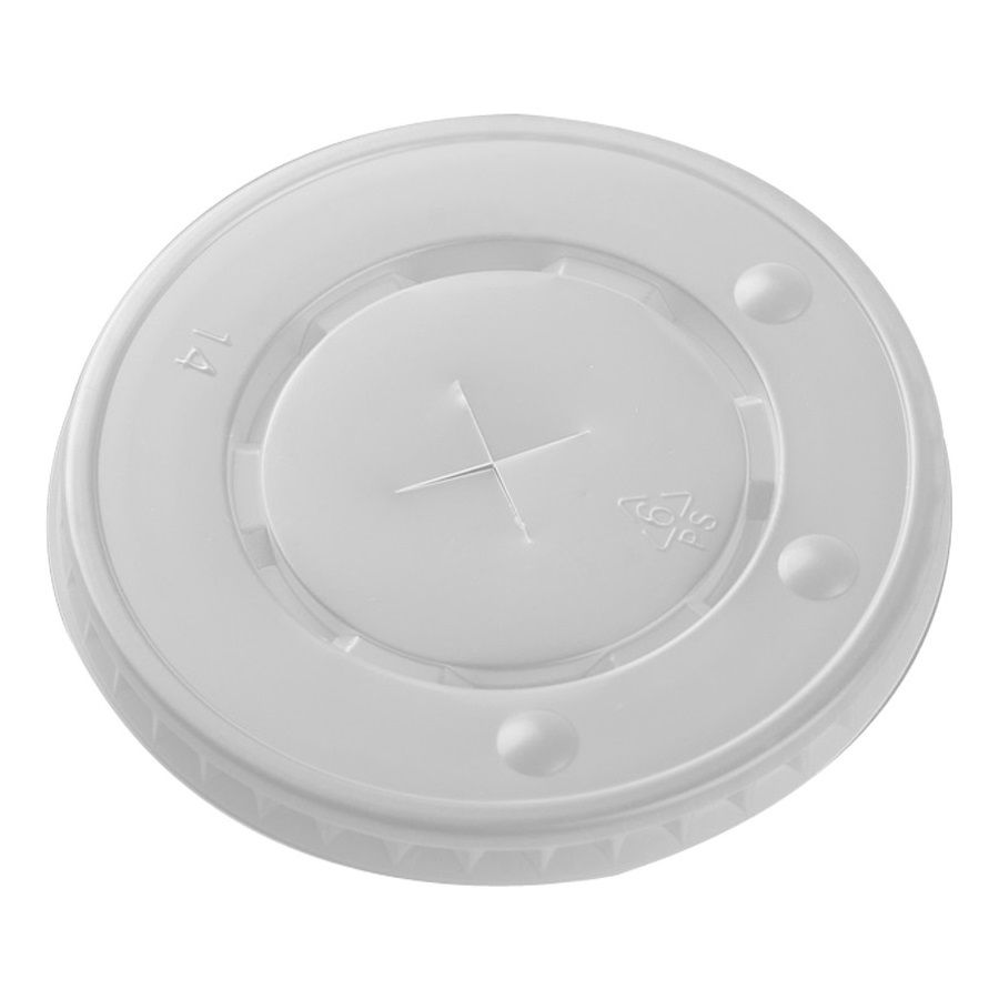 Flat Lids for 16oz to 22oz Paper Cold Cups (90mm) - 1000 / Case