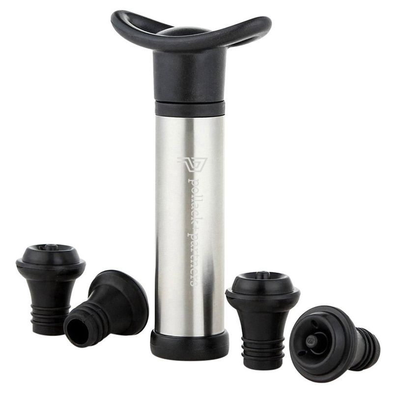 Promotional Wine Opener Vacuum Pump w/ 4 Stoppers