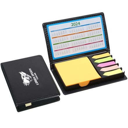 Leatherette Custom Sticky Flag & Notes Memo Case