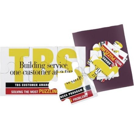 Jumbo Business Card Puzzle Promotional Magnet - 4.75" w x 2.75" h
