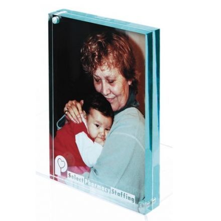 Custom Magnetic Clear Acrylic Photo Frame - 3.5" x 5"
