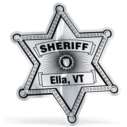 Sheriff Badge Lapel Sticker Custom Sticker Rolls