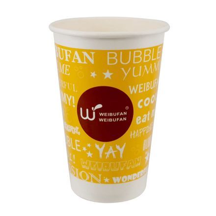 16 oz. Custom Printed White Paper Cold Cups (90mm) - 1000 / Case