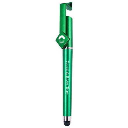 3-in-1 Promotional Stylus Gel Pen w/ Cell Phone Stand