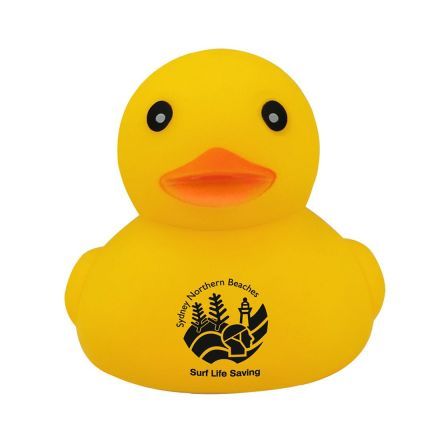 Promotional Logo Rubber Duck - 4.3" x 3.9" x 3.5"
