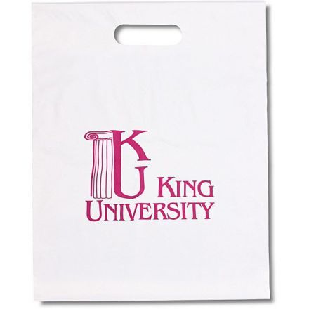 Custom Promotional Plastic Die Cut Handle Merchandise Grab Bag - 19.5"W X 23.5"H