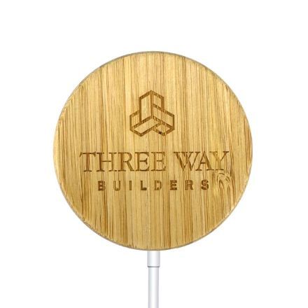 Custom 15W Bamboo Magnetic Fast Wireless Charger