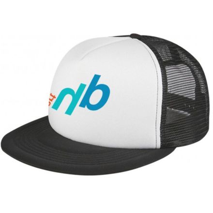Flat Bill Snapback Trucker Style Custom Caps w/ Mesh Back