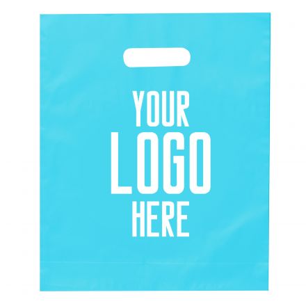 Promotional Plastic Die Cut Handle Merchandise Grab Bag - 15.5"W X 19.5"H