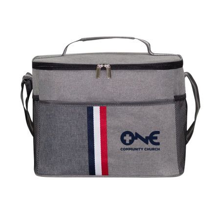 Custom Thermal Reusable Lunch Cooler Tote - 12"W x 9.5"H x 8"D
