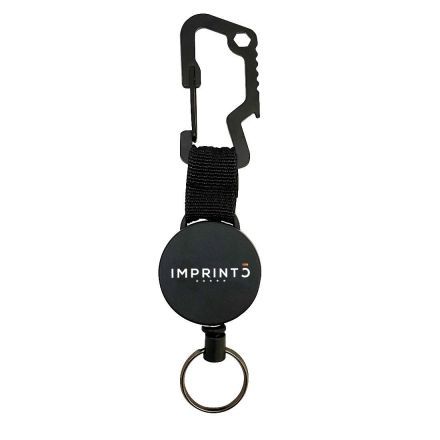 Custom Retractable Multifunction Keychain w/ Steel Cable