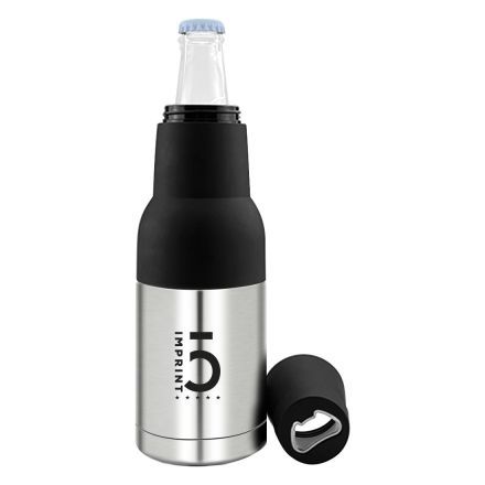 Custom 3-in-1 Stainless Steel Can Cooler w/ Bottle Opener