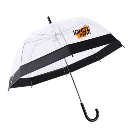 Custom Clear Umbrella w/ Banner - 46"