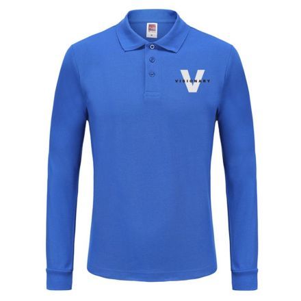 Custom Cotton Long Sleeve Polo Shirt