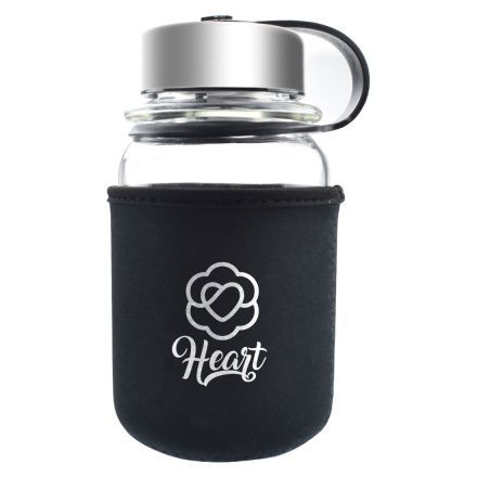 Custom Kangaroo Glass Bottle w/ Neoprene Pouch - 25 oz.