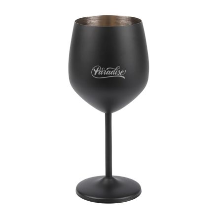 Custom Matte Stainless Steel Wine Glass - 18 oz.