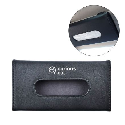 Custom PU Leather Car Visor Clip Holder