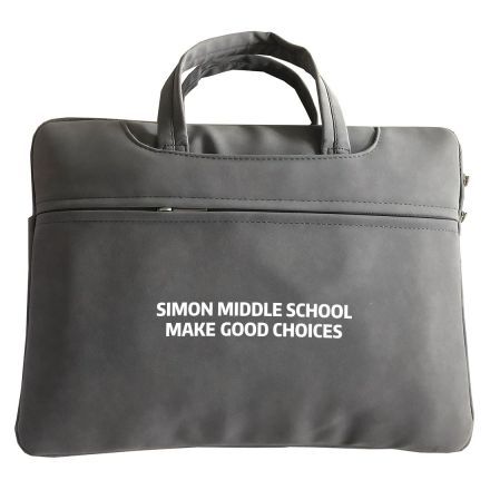Custom PU Leather Laptop Briefcase - 15"