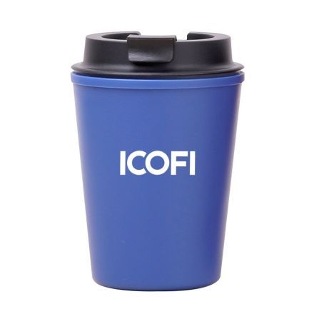 Custom Reusable Handy Coffee Mug w/ Lid - 12 oz.
