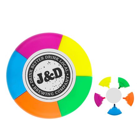 Custom Round 5-Color Highlighters