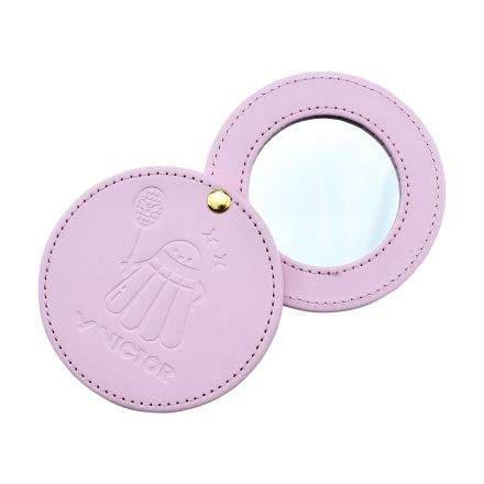 Custom Round Spin Leather Compact Mirror