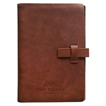 Custom Soft Leather Binder Notebook - 6.5"w x 9"h