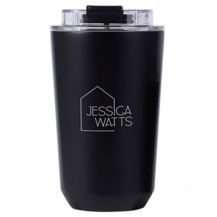 Custom Vacuum Coffee Tumbler  w/ Lid - 12 oz.