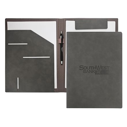 Custom Vintage PU Leather Padfolio - 9.45"w x 13"h