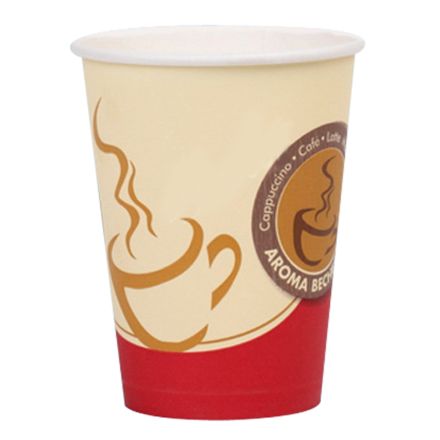 12 oz. Custom Printed White Paper Hot Cups (90mm) - 1000 / Case