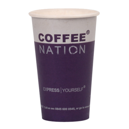 16 oz. Custom Printed White Paper Hot Cups (90mm) - 1000 / Case