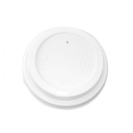 White Sipper Dome Lids for 8 oz. Paper Hot Cups (80mm) - 1000 / Case