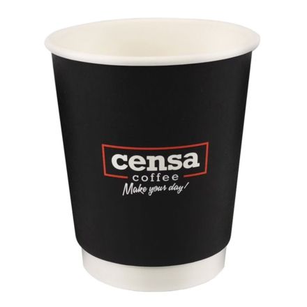 8 oz. Custom White Insulated Paper Hot Cups (80mm) - 500 / Case