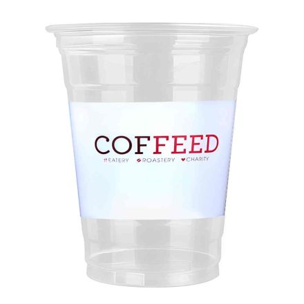12 oz. Custom Plastic PET Cold Cups (92mm) - 1000 / Case
