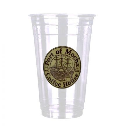 20 oz. Custom Plastic PET Cold Cups (98mm) - 1000 / Case